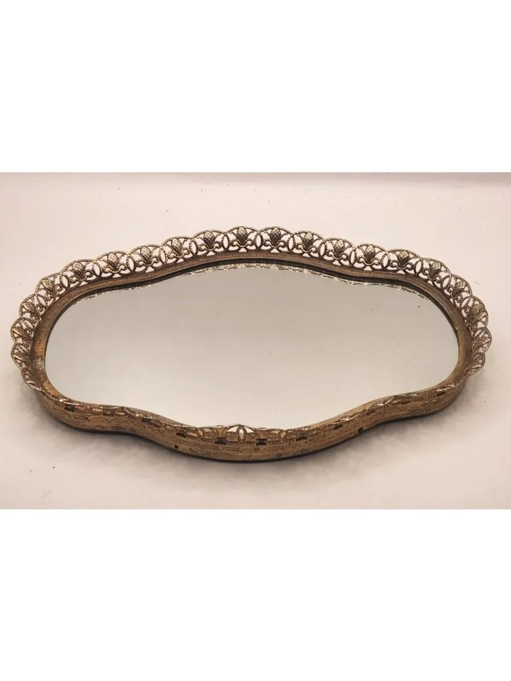 Filigree Vanity Mirror Tray
